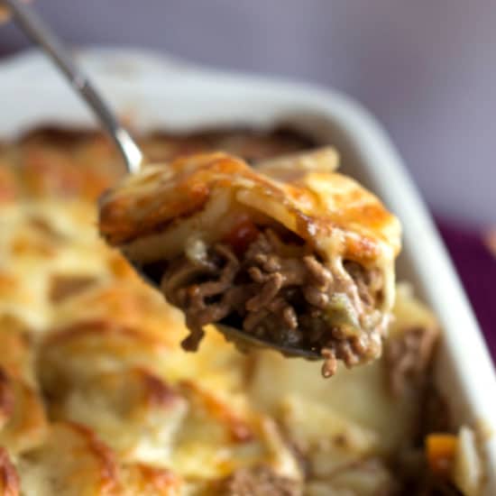 Cottage Pie Topped with Scalloped Potato Gratin - Erren's Kitchen