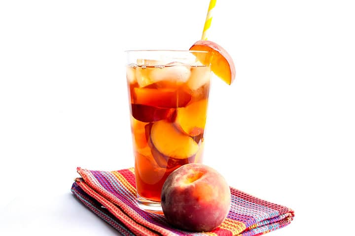 Fresh n Peachy Heat Resistant Glass Cup with Straw