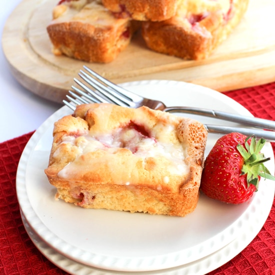 Fresh Strawberry Drizzle Cakes - Happiness on a plate!