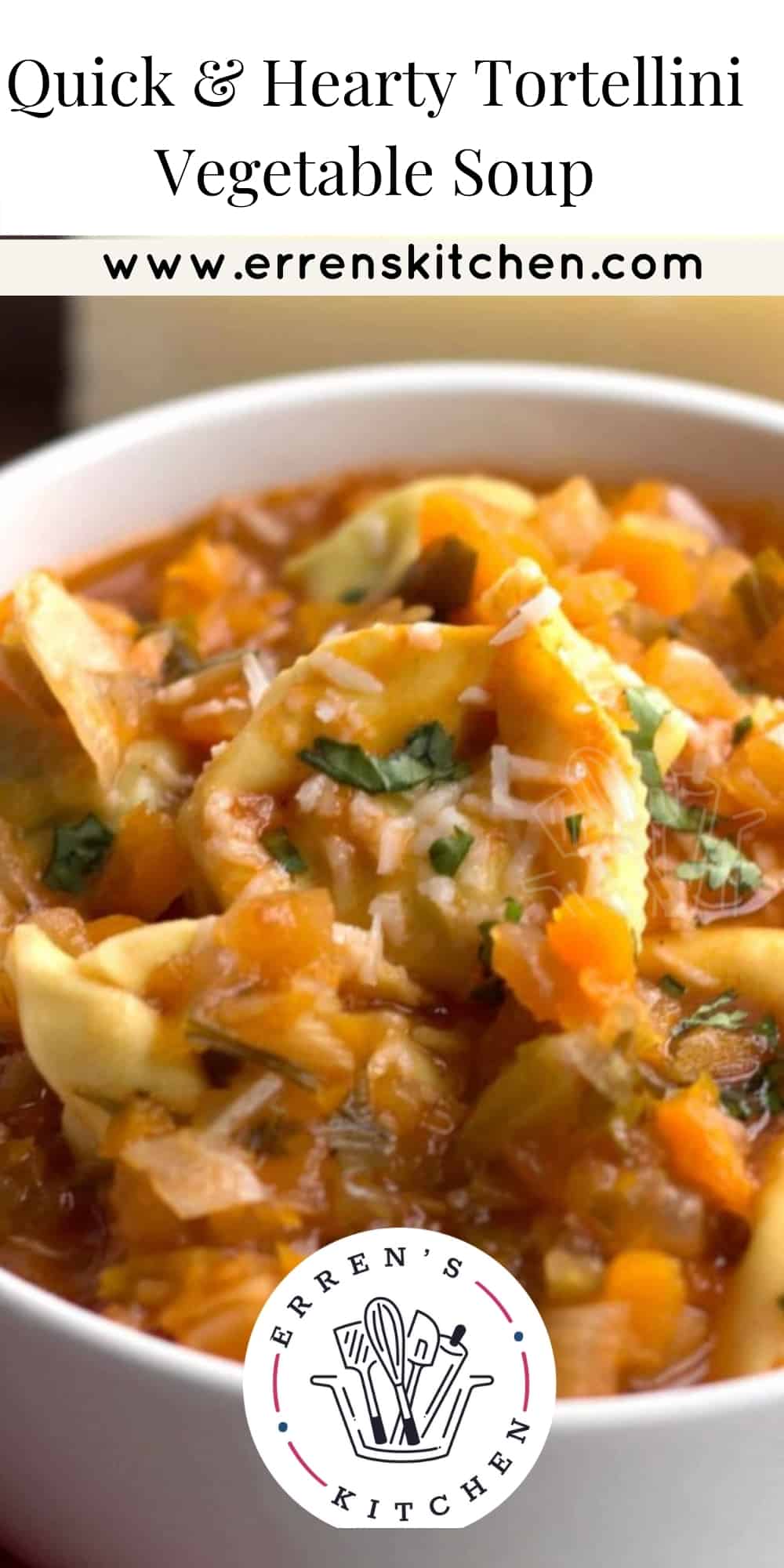 Quick & Hearty Tortellini Vegetable Soup - Erren's Kitchen