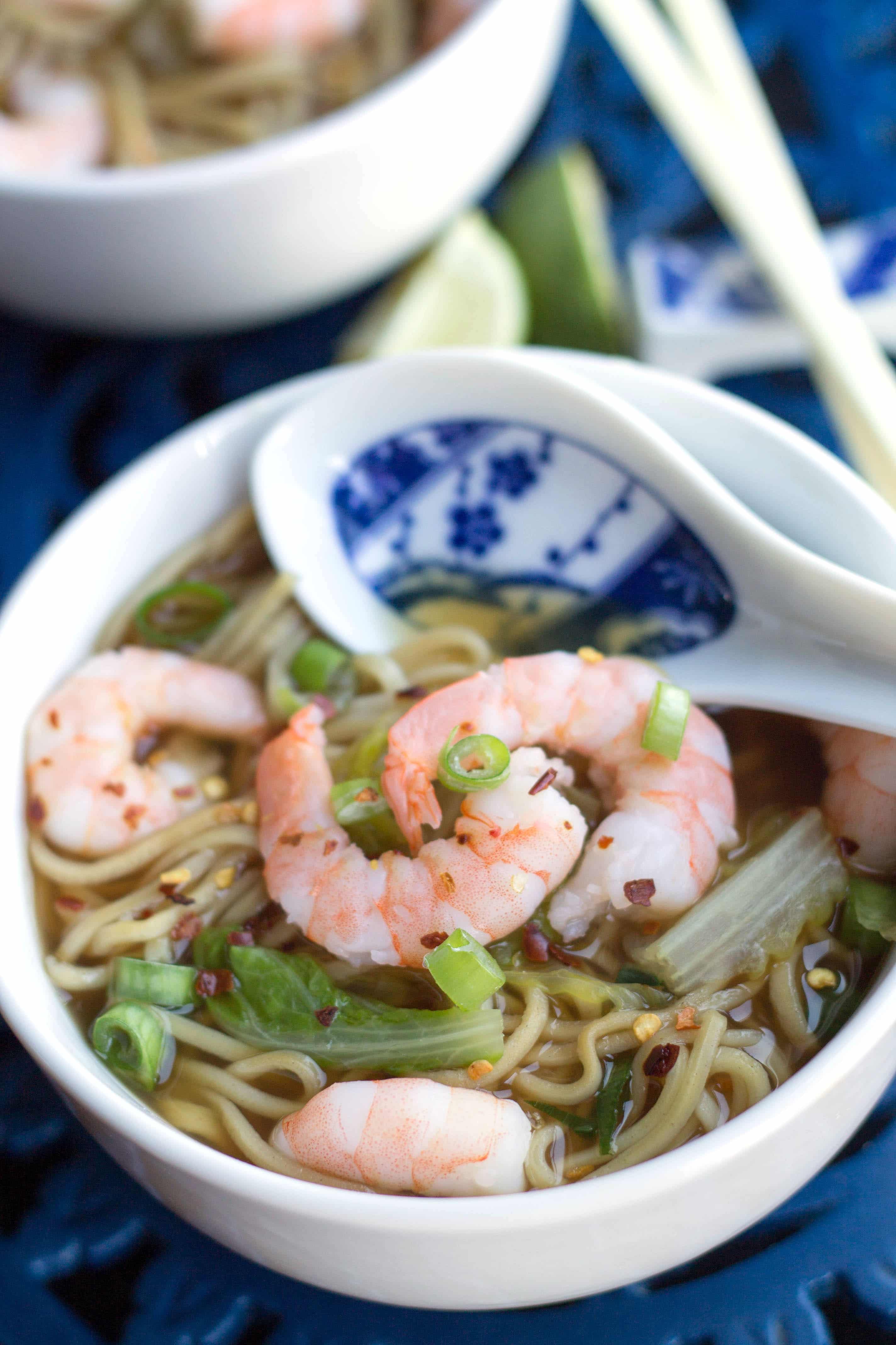 Quick Chinese Shrimp Noodle Soup - Erren's Kitchen