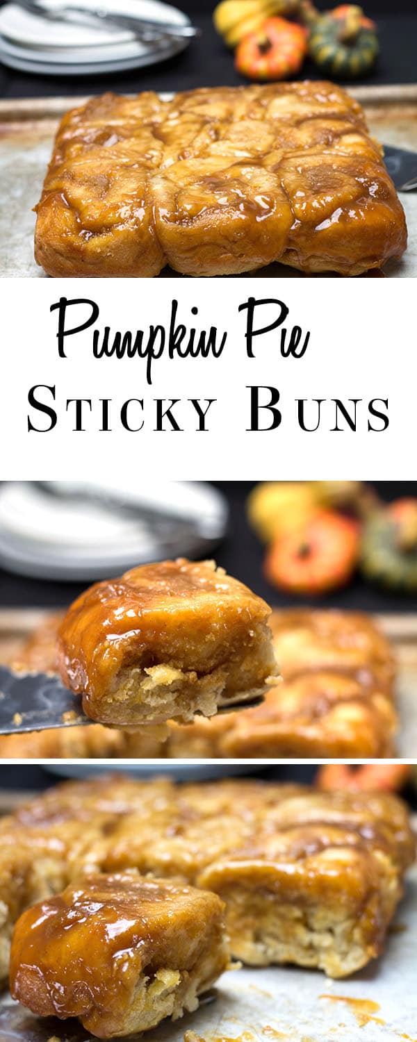 Pumpkin Pie Sticky Buns - Erren's Kitchen - These, soft, gooey buns are filled with a pumpkin pie filling and coated with a buttery sweet sauce that's to die for!