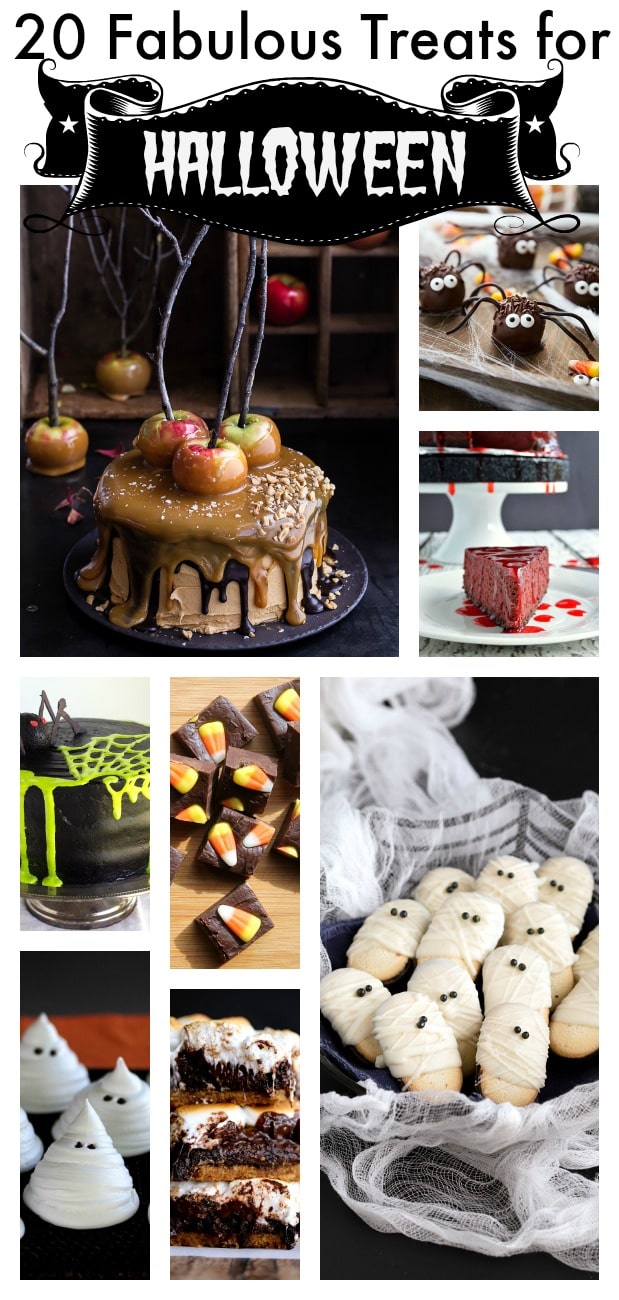 20 Fabulous Treats for Halloween - These amazing Halloween treats are delicious enough to satisfy all the mischievous ghosts and ghouls who come knocking at your door. With these recipes there is something for everyone.