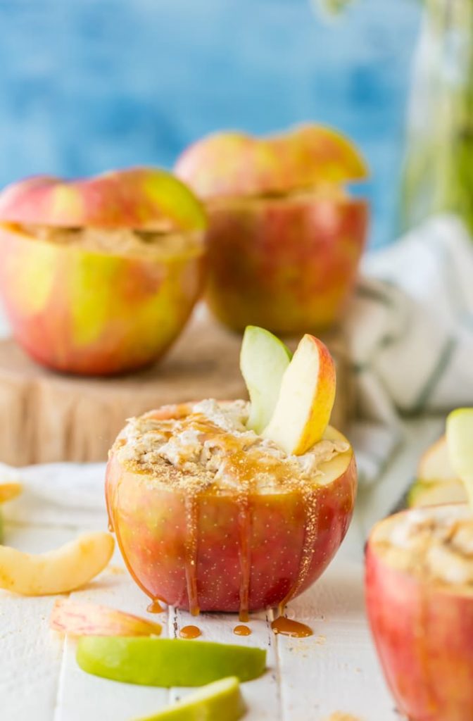 Individual Caramel Cheesecake Apple Dip