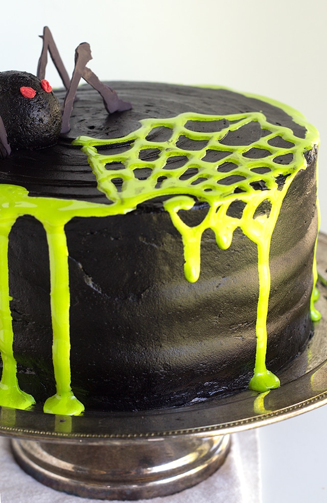 Spooky Spiderweb Cake