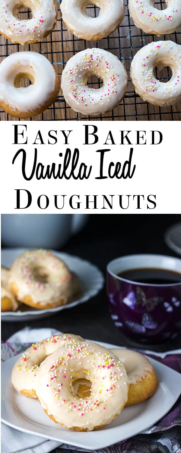 Easy Baked Iced Vanilla Doughnuts - Erren's Kitchen - This recipe makes a much healthier version of a popular treat. They may be baked instead of fried, but taste just as good and they’re soft, full of vanilla flavor, and generously topped in a creamy vanilla icing.