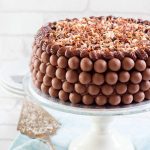 Chocolate Lovers Dream Cake - Erren's Kitchen - Indulge yourself with this amazing recipe. This heavenly moist, fudgy chocolate cake is filled with dark chocolate pudding, covered with chocolate butter cream, a layer of malted milk chocolate balls and topped with a layer of chocolate curls. Its any chocolate lover's dream cake.