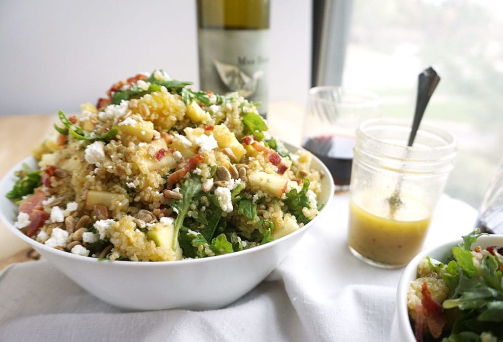 Bacon Quinoa Salad With Lemon Dijon Dressing Erren S Kitchen