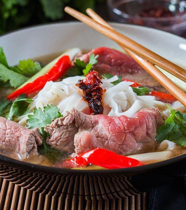 This recipe for Tuan's Vietnamese Beef Noodle Pho from Erren's Kitchen makes a delicious, nourishing soup packed full of authentic Asian flavors.