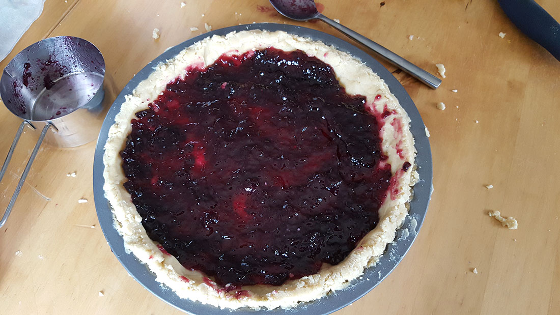 Blueberry Lemon Shortbread Tart