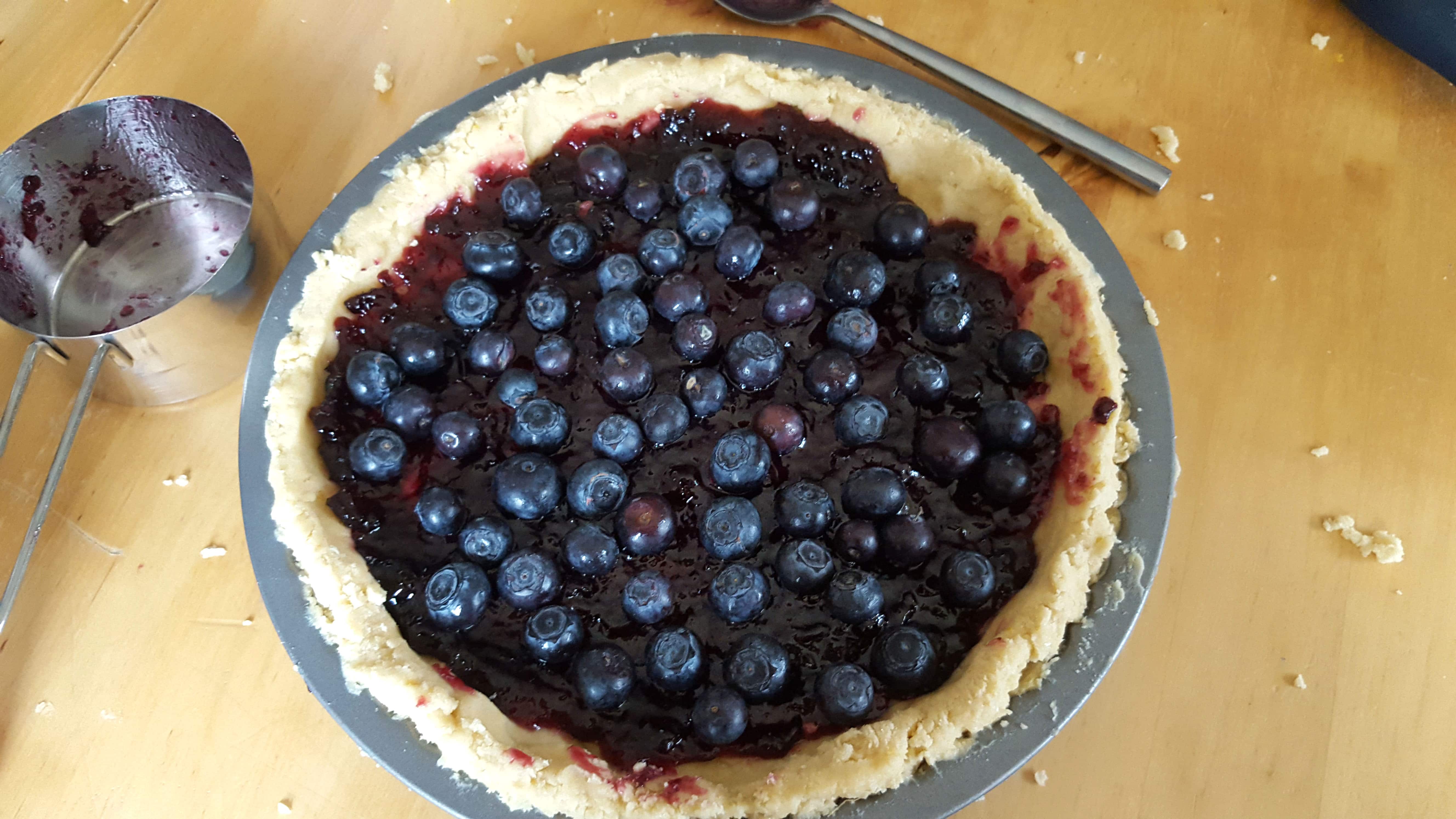 Blueberry Lemon Shortbread Tart