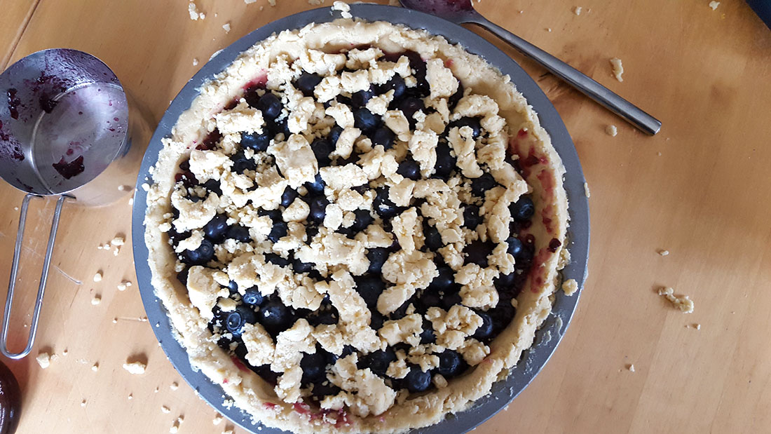 Blueberry Lemon Shortbread Tart