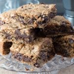 This recipe for Chocolate Chip Spiced Oat Bars from Erren's Kitchen are like if Oatmeal cookies and Chocolate chip blondies fell in love and had a baby!