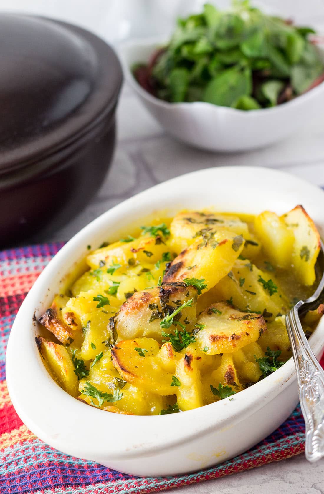 Easy Saffron Potato Bake  Errens Kitchen