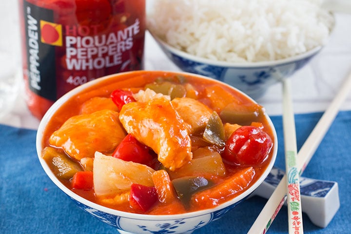 Sweet and Sour Chicken - Erren's Kitchen - This homemade recipe is so much better than take out. It's great with rice or noodles!