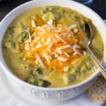 Come home to a warming bowlful of this filling, Low Carb Broccoli Cheese Soup recipe from Erren's Kitchen. It's a thick and comforting vegetable soup that's as good for a meal as it is for a dinner party appetizer.