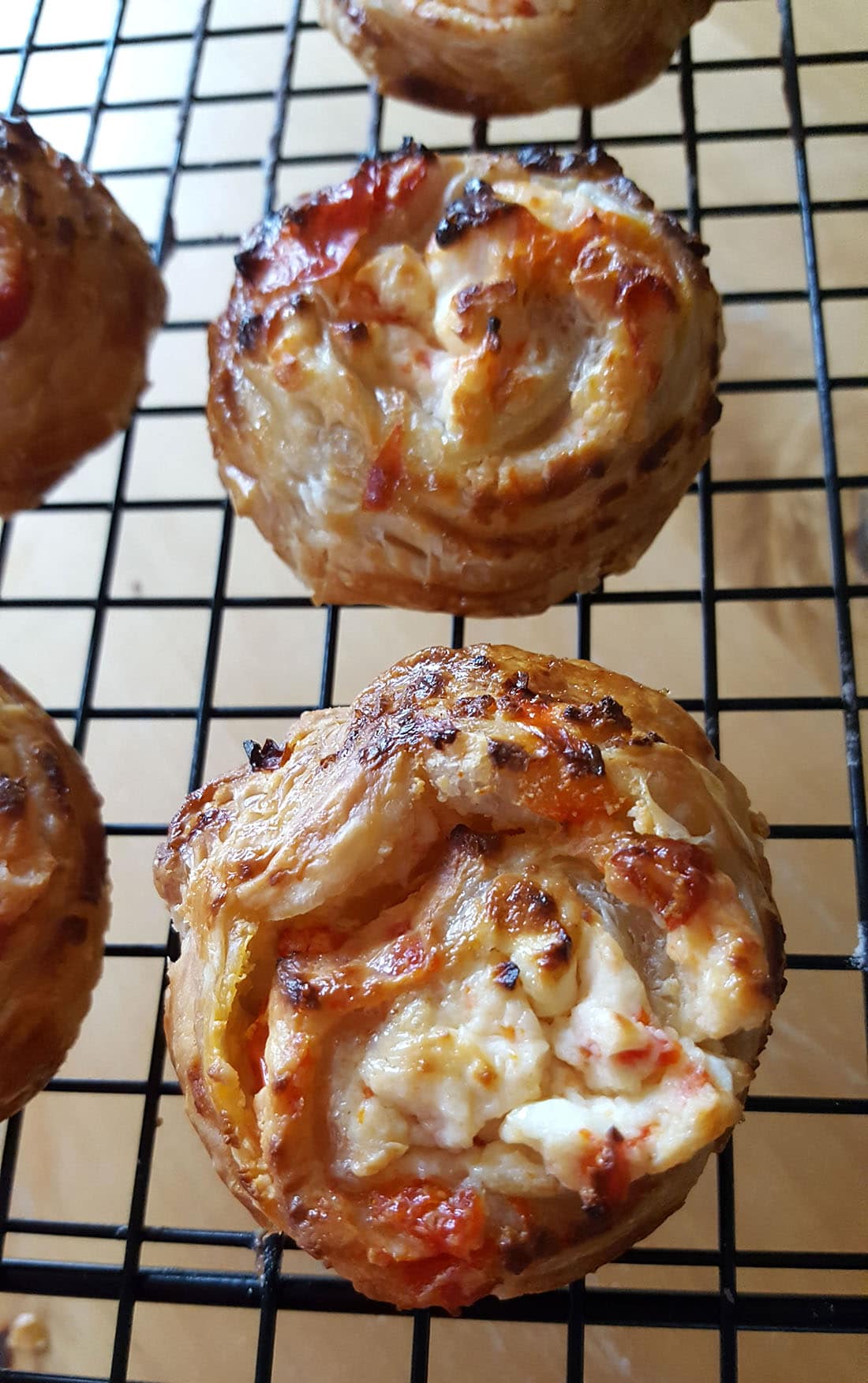 Feta & Sweet Pepper Pastry Swirls