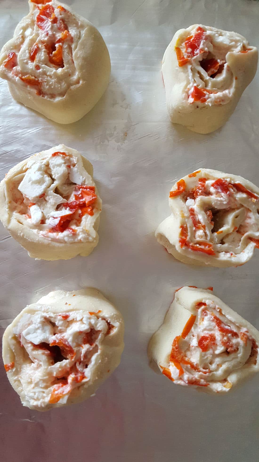 Feta & Sweet Pepper Pastry Swirls