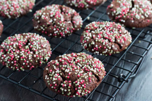 My Chocolate Christmas Crinkle Cookies