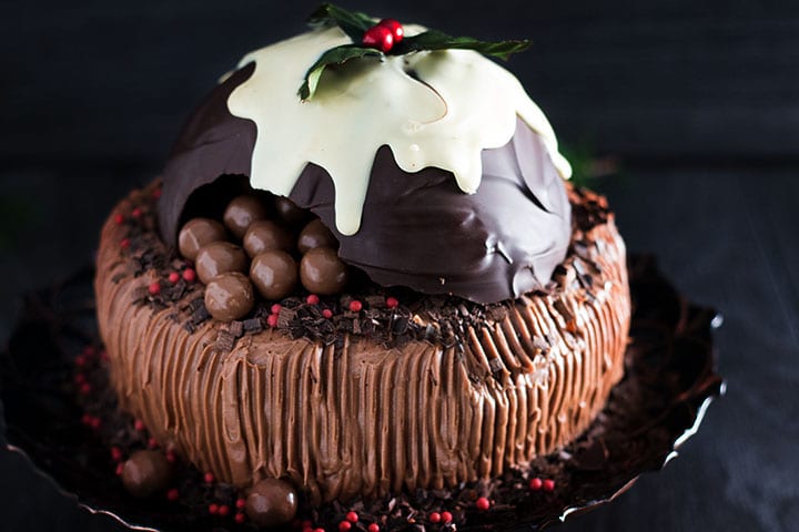 Rustic Chocolate Christmas Cake Stock Photo 1257901084 | Shutterstock