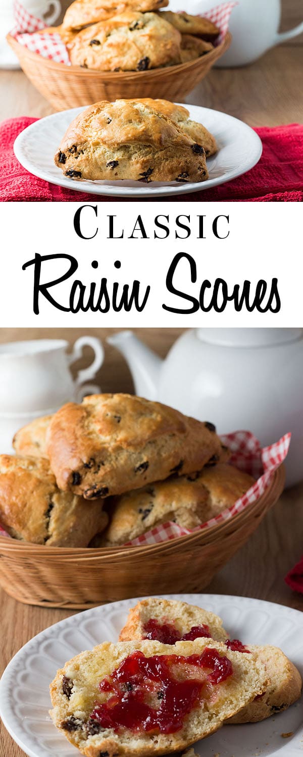 This classic British recipe for Raisin Scones are fantastic straight from the oven or split and toasted the next day.