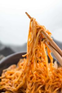 Thai Curry Noodles with Chicken - Comfort food in a bowl!