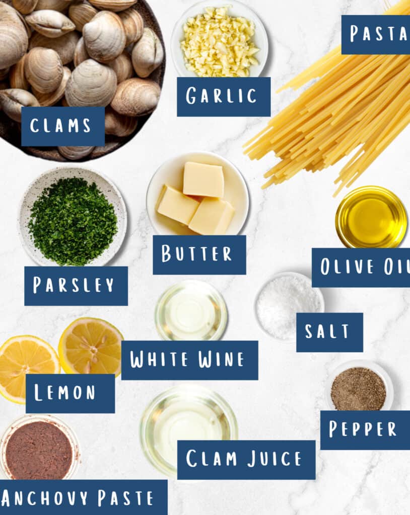 all of the ingredients for this recipe laid out on a table