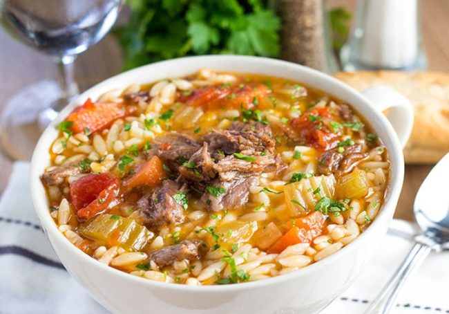 Slow Cooker Oxtail Orzo Soup - Erren's Kitchen