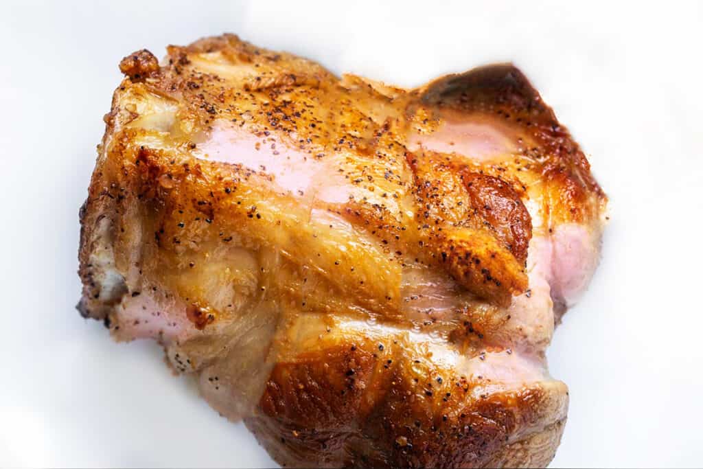 a browned ham joint