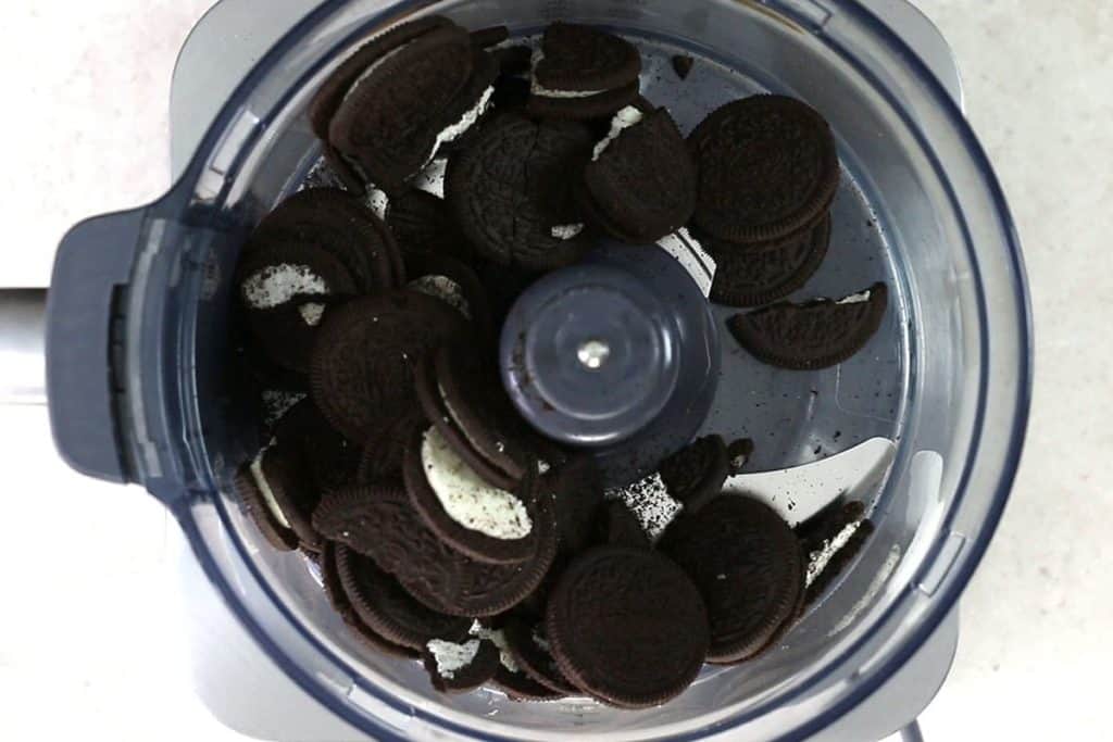 oreo cookies in a food processor