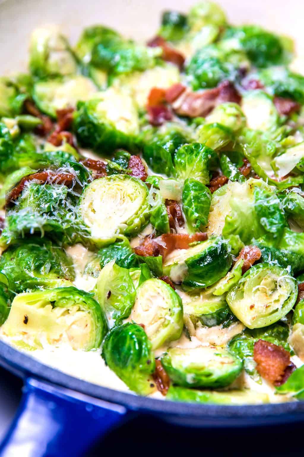 Brussels Sprouts With Bacon {Low Carb Keto Friendly} - Erren's Kitchen