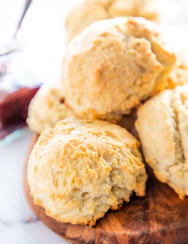 drop biscuits on a plate