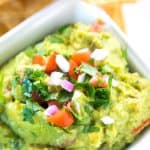 a bowl of freshly made guacamole