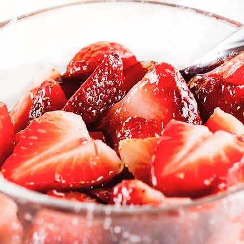 Macerated Strawberries with Sugar