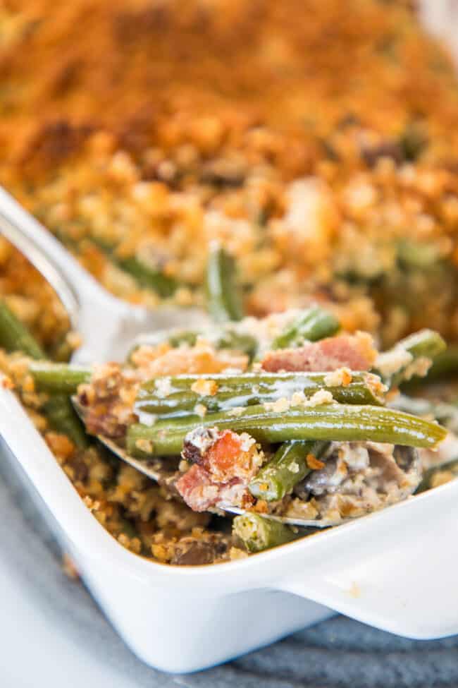 Green Bean Casserole with Bacon - Erren's Kitchen