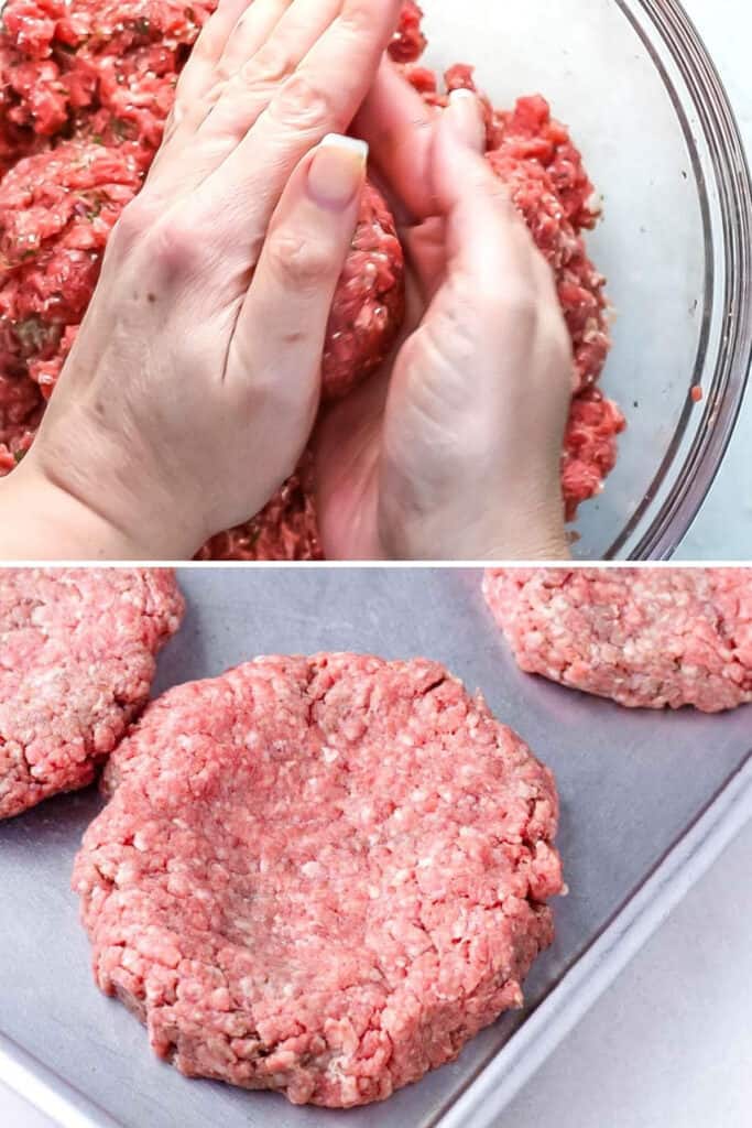 burgers burger patties being made