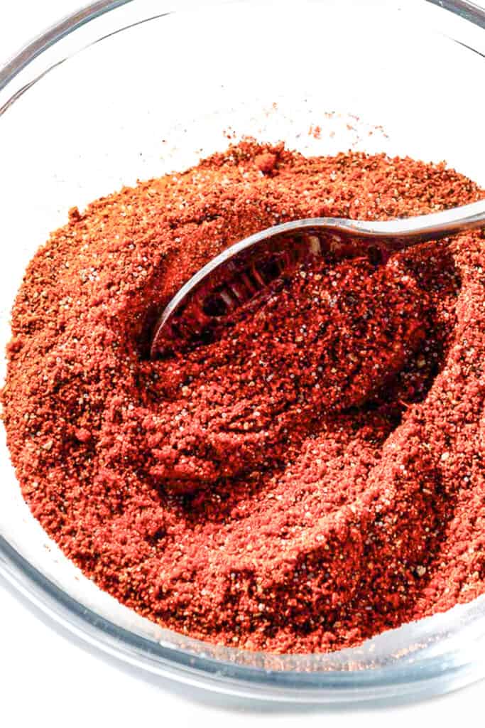 the spices mixed in a bowl