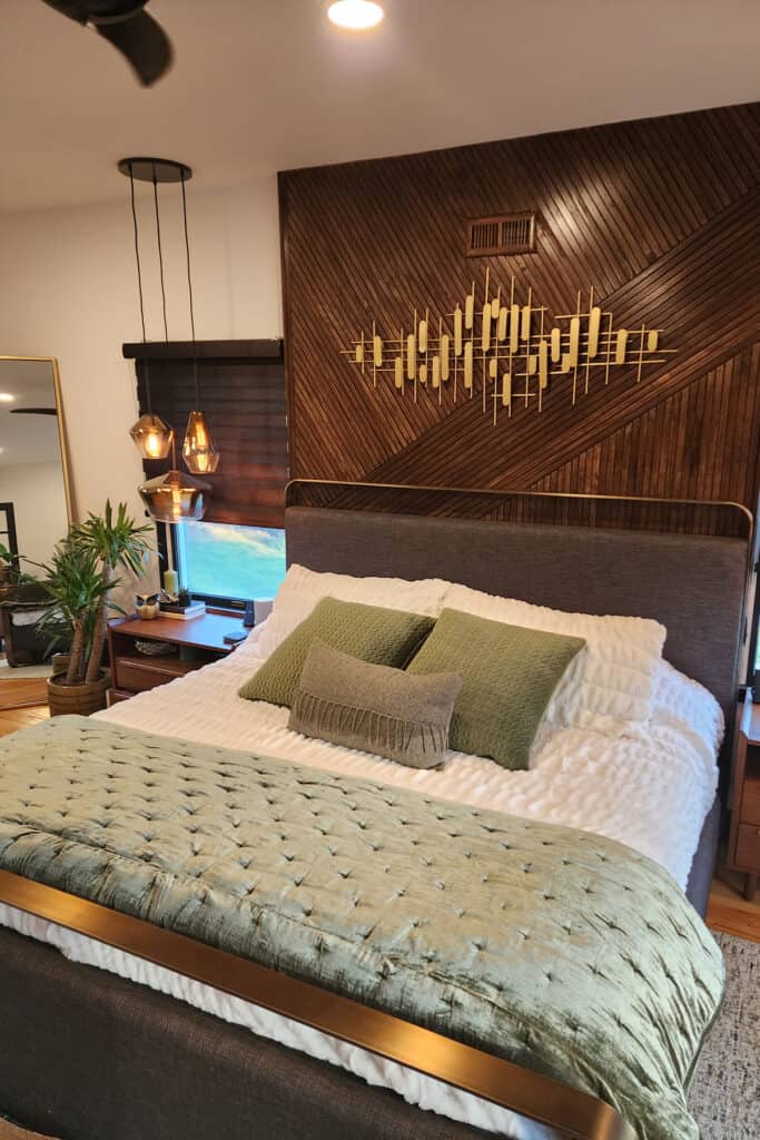 a midcentury modern designed bedroom