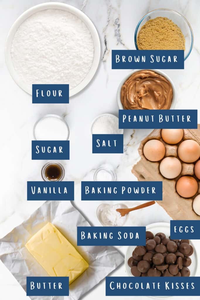 All of the ingredients for this recipe laid out on a table.