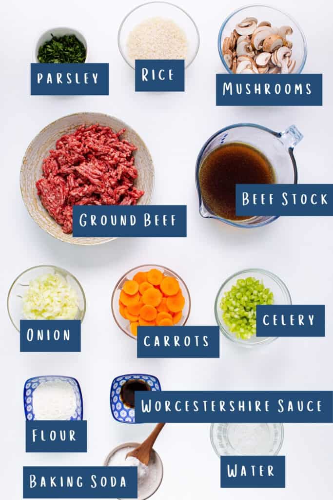 all of the ingredients for this recipe laid out on a table.